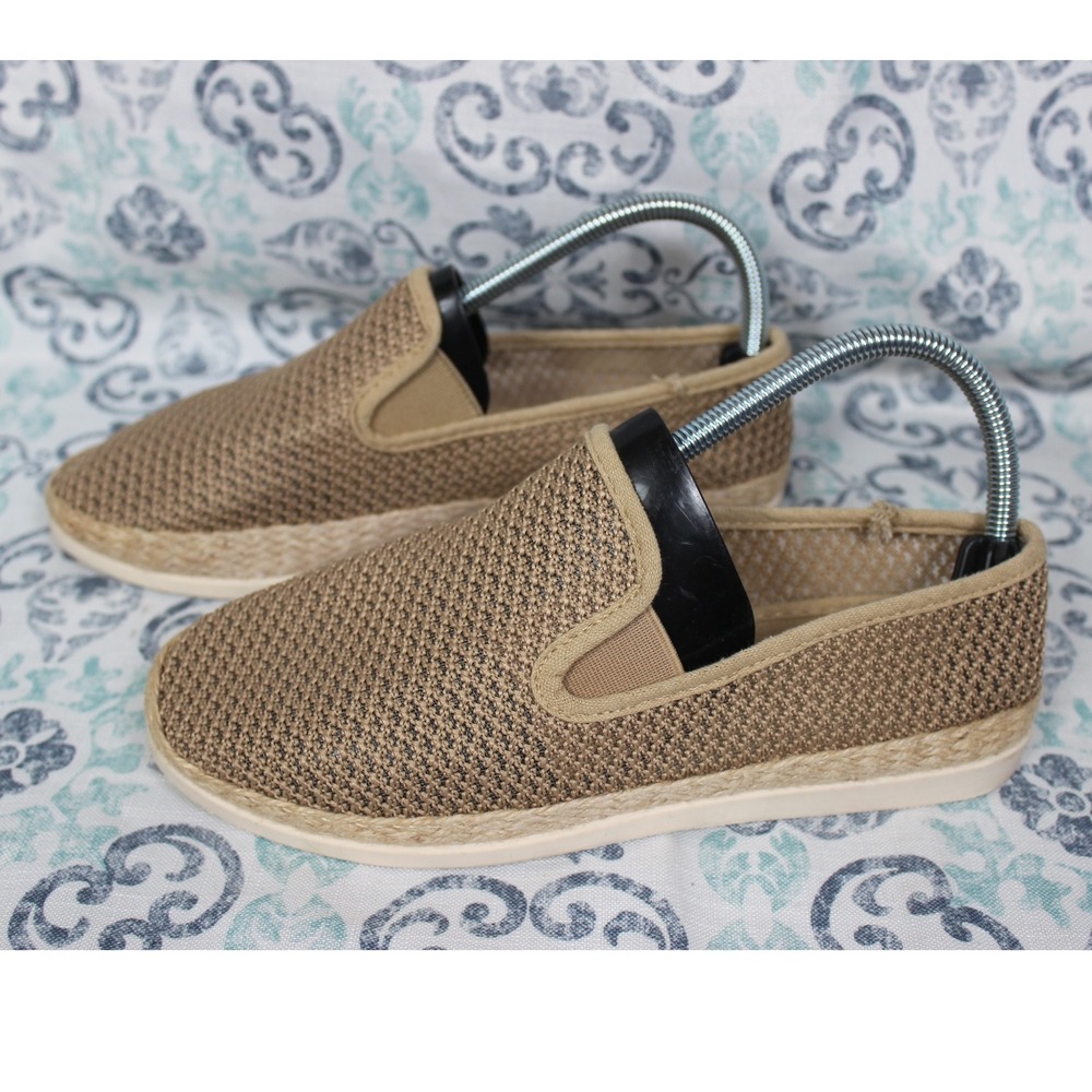 ESPRIT Women's Tan Knit Slip On Espadrille Flats Size 7.5
